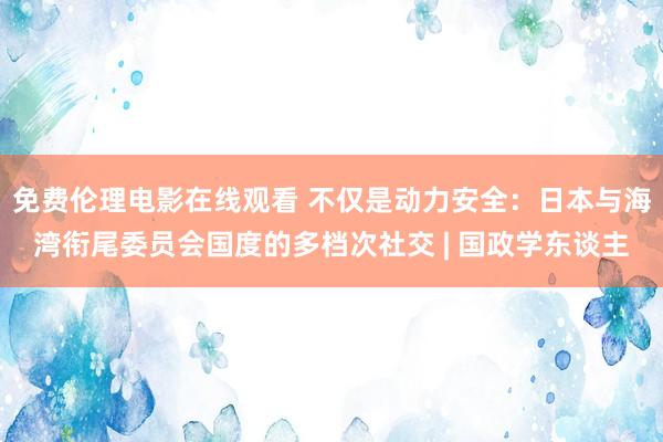 免费伦理电影在线观看 不仅是动力安全：日本与海湾衔尾委员会国度的多档次社交 | 国政学东谈主