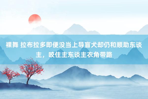 裸舞 拉布拉多即便没当上导盲犬却仍和顺助东谈主，咬住主东谈主衣角带路