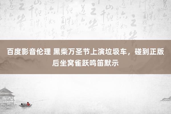 百度影音伦理 黑柴万圣节上演垃圾车，碰到正版后坐窝雀跃鸣笛默示
